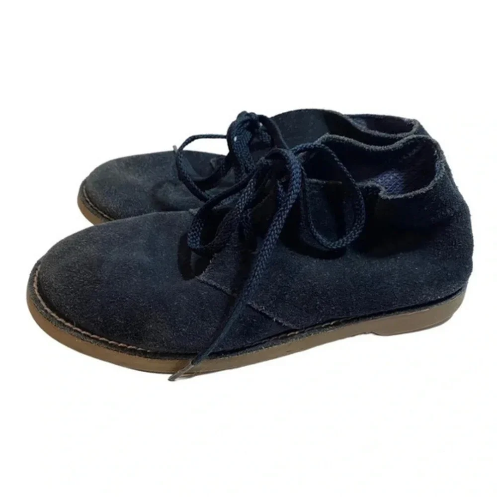 Crewcuts Chukka Desert Boots Navy Blue Suede Lace Up Ankle‎ Shoes